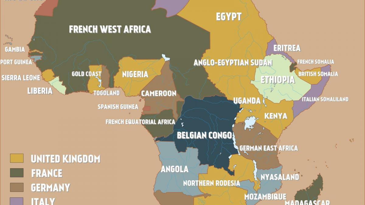 地图上的英国喀麦隆