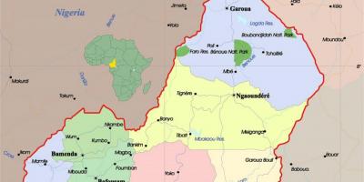 喀麦隆地图与城市