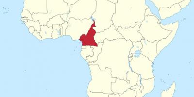 喀麦隆的地图西非