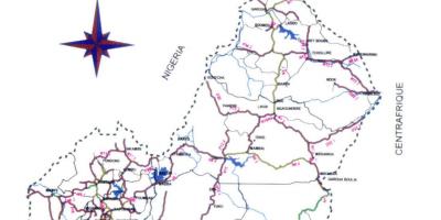 喀麦隆的地图的路